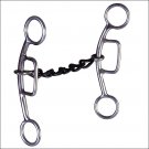 HILASON STAINLESS STEEL SLIDING HORSE GAG BIT 5-1/8"SMALL CHAIN MOUTH