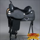 TT112-F HILASON WESTERN CORDURA FLEX-TREE TRAIL PLEASURE RIDING SADDLE BLACK 16"