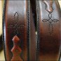 34in. SILVER CREEK JACK OF DIAMONDS WESTERN LEATHER MEN BELT RED