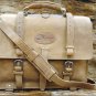 NATURAL GLANOR RUSTIC VINTAGE LEATHER BRIEFCASE BACKPACK LAPTOP BAG MED LRG & XL