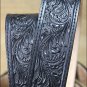 42" JUSTIN WESTERN BLACK TOOLED LEATHER TROPHY MEN BELT 1-1/2" WIDE