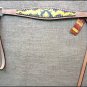 HILASON WESTERN LEATHER HORSE BREAST COLLAR YELLOW BLACK CROSS GUN