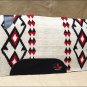 FEP256 HILASON WESTERN NEW ZEALAND WOOL HORSE SADDLE BLANKET WHITE BLACK RED