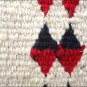 FEP256 HILASON WESTERN NEW ZEALAND WOOL HORSE SADDLE BLANKET WHITE BLACK RED