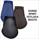 HORZE NEOPRENE SPIRIT FETLOCK BOOTS HIND LEG PROTECTION HORSE PAIR VELCRO FIT