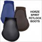 HORZE NEOPRENE SPIRIT FETLOCK BOOTS HIND LEG PROTECTION HORSE PAIR VELCRO FIT