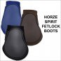 HORZE NEOPRENE SPIRIT FETLOCK BOOTS HIND LEG PROTECTION HORSE PAIR VELCRO FIT