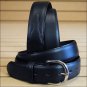 CLASSIC OILED WESTERN GENUINE LEATHER STRAIGHT MENS BELT BLACK MADE IN THE USA
