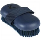 HORZE WESTERN SOFT GRIP HORSE SYNTHETIC BRISTLES BODY BRUSH DARK BLUE