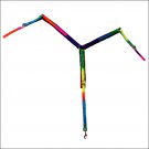 1" NEW HILASON WESTERN NYLON HORSE BREASTCOLLAR 1/2" FELT LINED RAINBOW