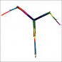1" NEW HILASON WESTERN NYLON HORSE BREASTCOLLAR 1/2" FELT LINED RAINBOW
