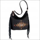 AMERICAN WEST LEATHER DREAM CATCHER LADIES SLOUCH SHOULDER HAND BAG PURSE BLACK