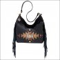 AMERICAN WEST LEATHER DREAM CATCHER LADIES SLOUCH SHOULDER HAND BAG PURSE BLACK