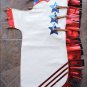 CH250-F HILASON US FLAG WHITE SMOOTH LEATHER BULL RIDING PRO RODEO WESTERN CHAPS