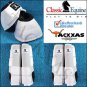 SMALL WHITE CLASSIC EQUINE FRONT REAR LEGACY SPORTS HORSE LEG NO TURN BELL BOOTS