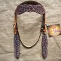 HILASON WESTERN LEATHER HORSE BRIDLE HEADSTALL BREAST COLLAR GIRAFFE TURQUOISE