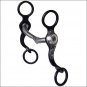 METALAB CLASSIC ANTIQUE FINISH SANTA FE WILD FLOWER SNAFFLE HORSE BIT