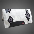 MADE IN USA F110-F HILASON WESTERN WOOL FELT SADDLE BLANKET PAD WHITE BLACK GREY
