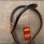 V1 HILASON WESTERN LEATHER HORSE ONE EAR HEADSTALL BRIDLE TAN BLACK