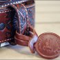 44 inch JUSTIN CLASSIC WESTERN GENUINE LEATHER MEN BELT LONGHORN BUCKLE BROWN