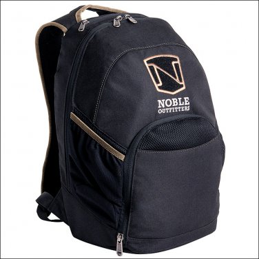 NOBLE OUTFITTERS POLYESTER ADJUSTABLE STRAP THE HORSEPLAY BACKPACK BAG BLACK