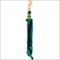 5/8" X 8' WEAVER POLYPROPYLENE SOFT LEAD ROPE SOLID BRASS 225 SNAP GREEN BLACK
