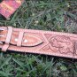 HILASON WESTERN GUN HOLSTER RIG CALIBER HAND TOOLED LEATHER COWBOY TAN SIZE 38