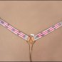 WESTERN LEATHER HORSE BRIDLE HEADSTALL BREAST COLLAR HAND PAINT AMERICAN FLAG