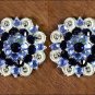 SET OF 4 MONAQ BLUE BLACK CRYSTALS BERRY CONCHO RHINESTONE HEADSTALL SADDLE