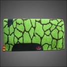 FEP103 HILASON WESTERN NEW ZEALAND WOOL SADDLE BLANKET GREEN BROWN GIRAFFE