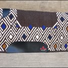 FEP248 HILASON WESTERN NEW ZEALAND WOOL HORSE SADDLE BLANKET BROWN WHITE