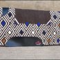FEP248 HILASON WESTERN NEW ZEALAND WOOL HORSE SADDLE BLANKET BROWN WHITE