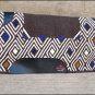 FEP248 HILASON WESTERN NEW ZEALAND WOOL HORSE SADDLE BLANKET BROWN WHITE