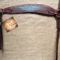 S539B NEW HILASON WESTERN LEATHER HORSE BREAST COLLAR - DARK BROWN & TURQUOISE