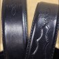 51103 44 inch SILVER CREEK MEN'S BLACK JACK OF DIAMONDS LEATHER BELT