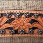 HILASON WESTERN LEATHER HORSE HEADSTALL BREAST COLLAR TAN BLACK HAND PAINT