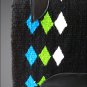 FE330-F HILASON WESTERN NEW ZEALAND WOOL HORSE SADDLE BLANKET WHITE BLACK BLUE