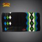 FE330-F HILASON WESTERN NEW ZEALAND WOOL HORSE SADDLE BLANKET WHITE BLACK BLUE