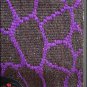 FEP106 HILASON WESTERN NEW ZEALAND WOOL SADDLE BLANKET BROWN PURPLE GIRAFFE