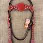 NEW HILASON WESTERN LEATHER HORSE TACK BRIDLE HEADSTALL MAHOGANY A309M
