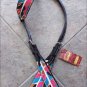 HILASON WESTERN LEATHER HORSE ONE EAR BRIDLE HEADSTALL NATIVE INDIAN FEATHER