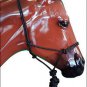 BLACK NEW PROFESSIONAL 5/16 in. POLY HORSE ROPE HALTER HEADSTALL W/ 8 ft. LEAD