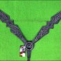 HILASON LEATHER WESTERN HORSE HEADSTALL BREAST COLLAR BLACK RUSTIC VINTAGE