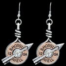 3D SILVER STRIKE COPPER TONE ARROW SHOTGUN HYPOALLERGENIC WOMEN LADIES EARRINGS