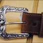 36in. JUSTIN TEXAS ALL STAR TOOLED WESTERN LEATHER MEN BELT BROWN