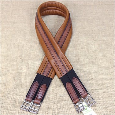 46 inch HILASON BROWN ENGLISH AMERICAN LEATHER HORSE SADDLE GIRTH CINCH