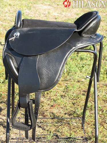 TE905-21" HILASON ENGLISH TREELESS ENDURANCE TRAIL PLEASURE LEATHER HORSE SADDLE