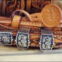 TONY LAMA FLORAL TOOLED GENUINE LEATHER WESTERN BANDERA MEN BELT - TAN
