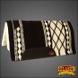 MADE IN USA BLACK WHITE HILASON WESTERN WOOL SHOCK BUSTER SADDLE BLANKET PAD
