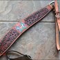 S8 NEW HILASON WESTERN LEATHER HORSE BREAST COLLAR BROWN W/ HAND PAINT BUTTERFLY